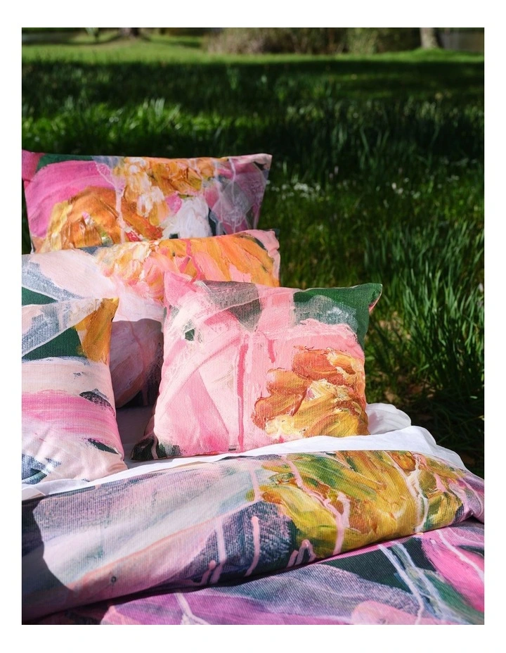 Echinacea Flowers Cushion 48x48cm in Pink image 2