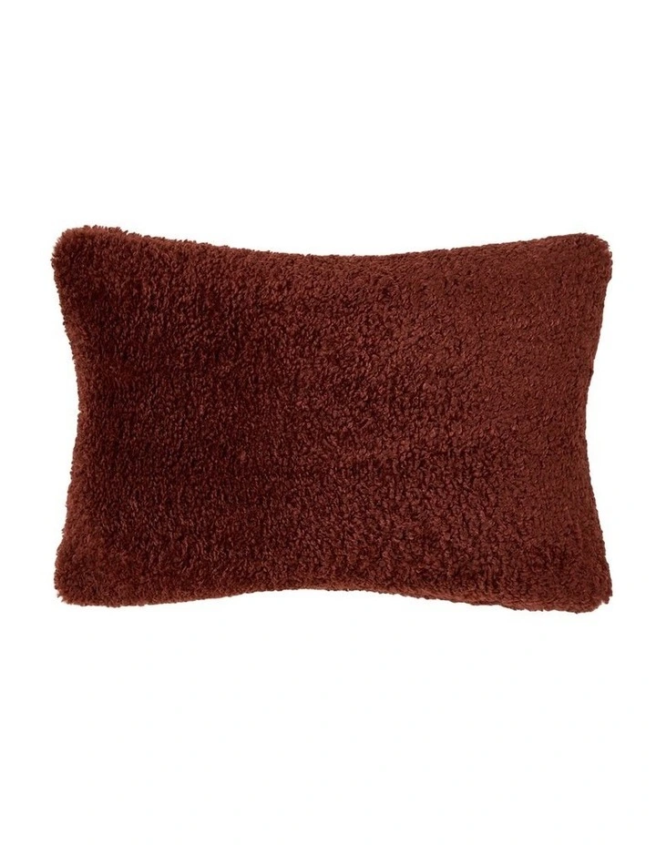 Shetland Faux Fur Cushion in Chestnut image 1