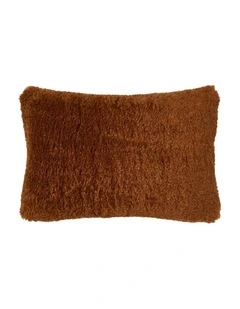 Shetland Faux Fur Cushion in Cinnamon