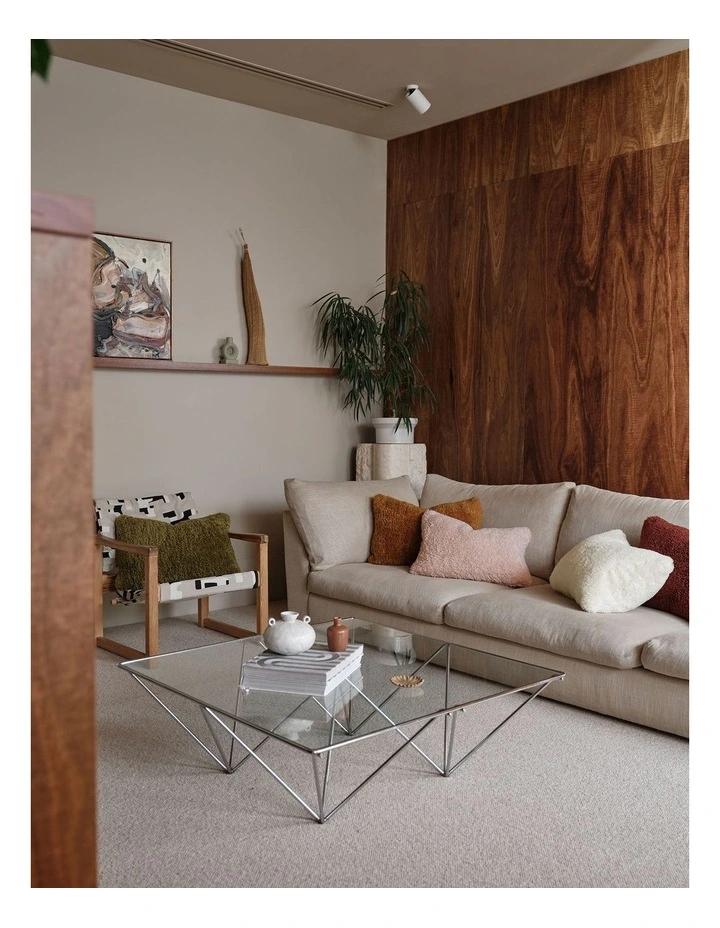 Shetland Faux Fur Cushion 40x60cm in Olive image 3