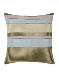 Leighton Cotton Cushion 48x48cm in Olive
