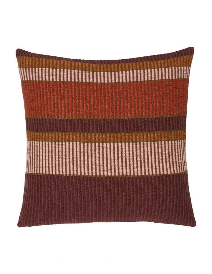 Leighton Cotton Cushion 48x48cm in Plum image 1