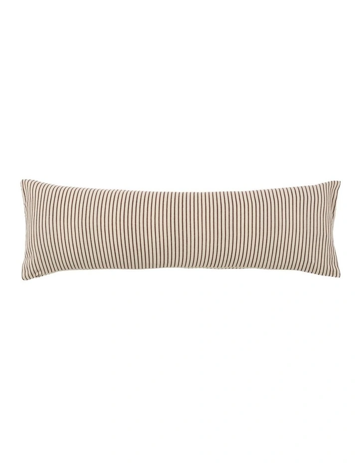 Hampshire Cotton Linen Cushion 30x90cm in Chestnut image 1