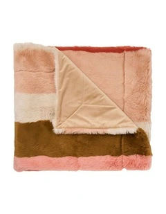 Dunkeld Faux Fur Throw In Chilli