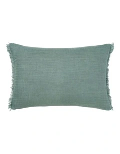 Maya Cotton Linen Cushion 40x60cm In Atlantic