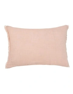 Maya Cotton Linen Cushion 40x60cm In Ballet Pink
