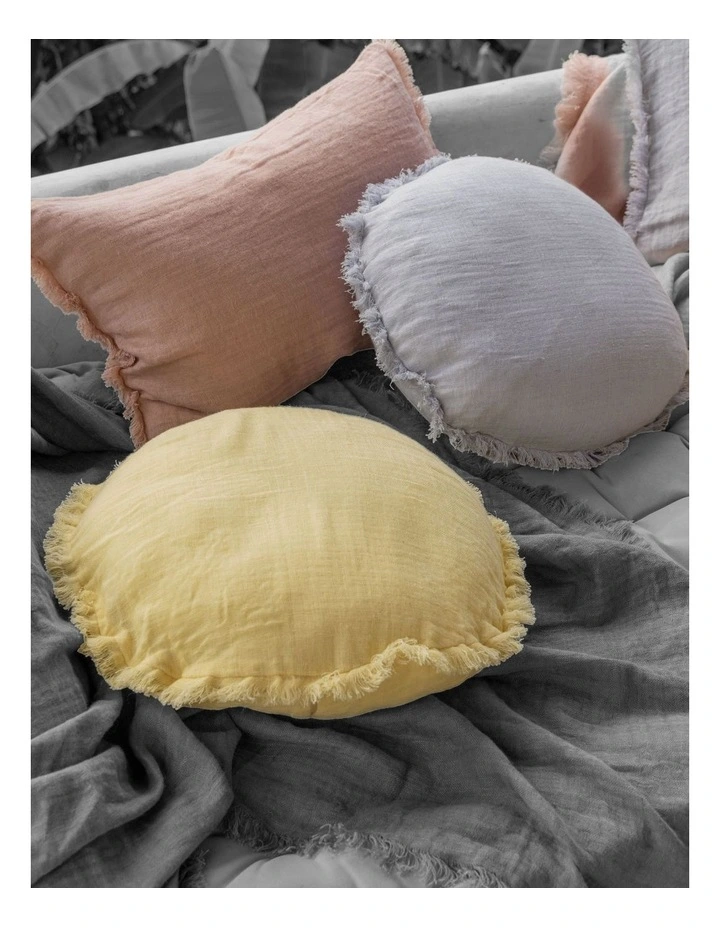 Maya Cotton Linen Cushion 40x60cm In Ballet Pink image 2