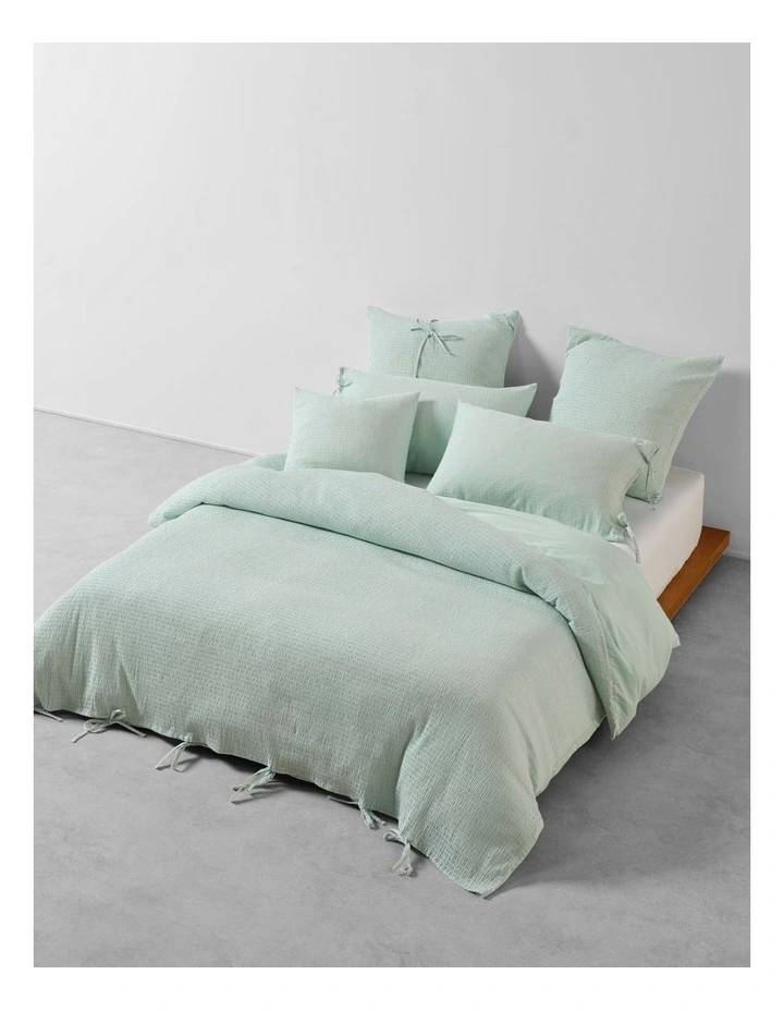 Manon Cotton Cushion 48x48cm In Clearwater image 6