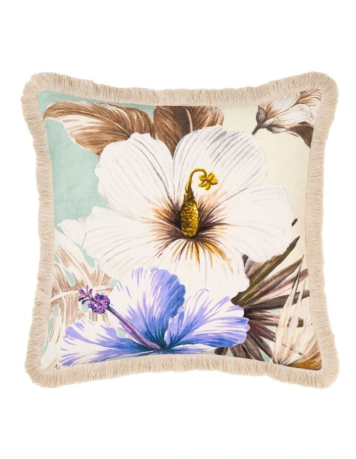 Gabriella Cotton Cushion 48x48cm In Seafoam image 1