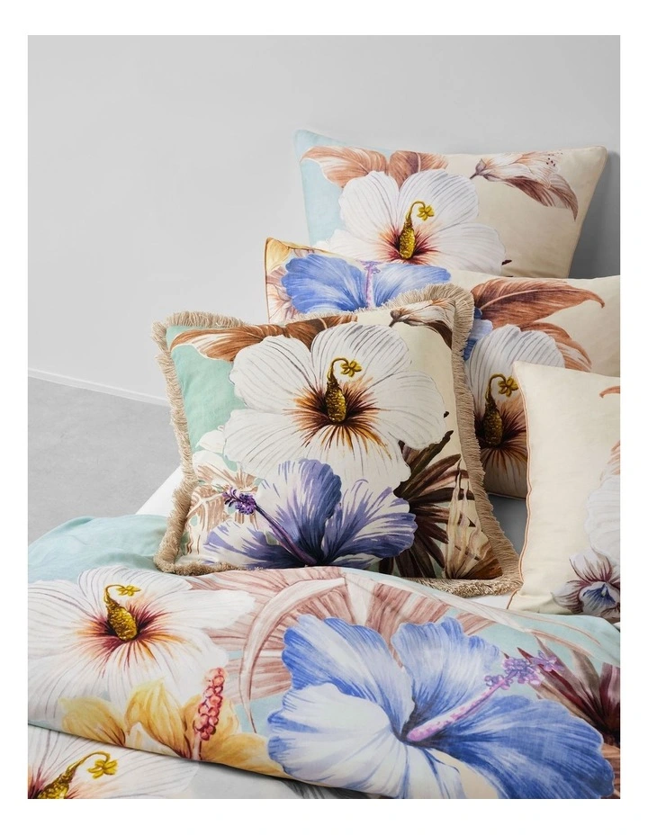 Gabriella Cotton Cushion 48x48cm In Seafoam image 2