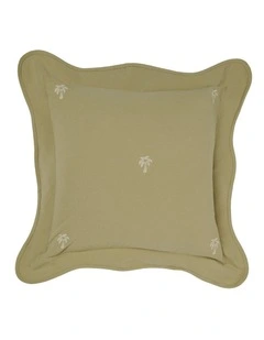 Palmier Cotton Cushion 48x48cm In Khaki