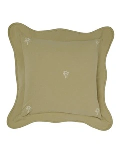 Palmier Cotton Cushion 48x48cm In Khaki