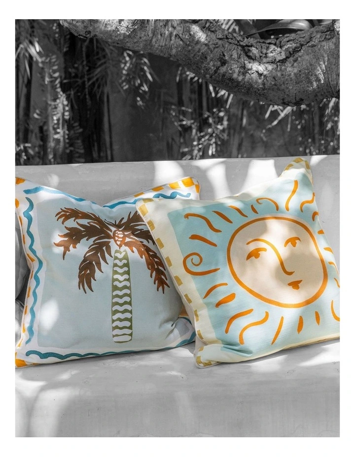 Oceana Cotton Cushion 48x48cm Palm image 2