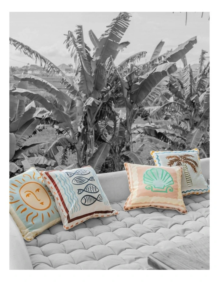 Oceana Cotton Cushion 48x48cm Shell image 2