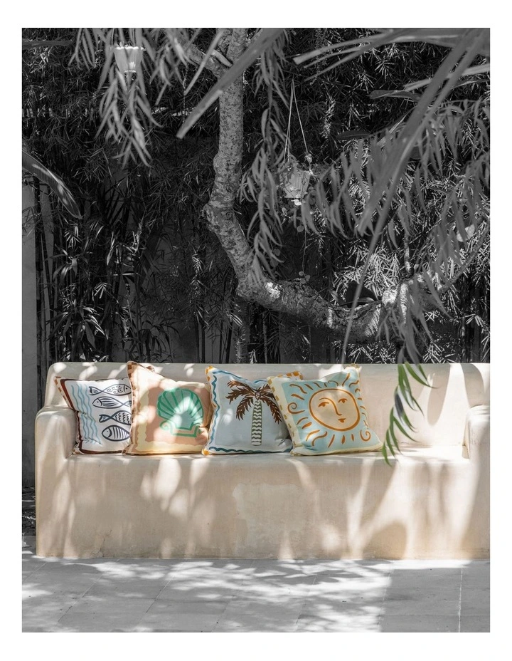 Oceana Cotton Cushion 48x48cm Shell image 3