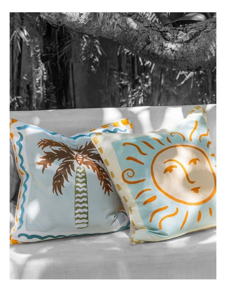Oceana Cotton Cushion 48x48cm Sun image 2