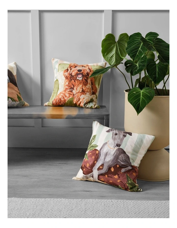 Kennel Club Cotton Cushion 48x48cm Greyhound image 2