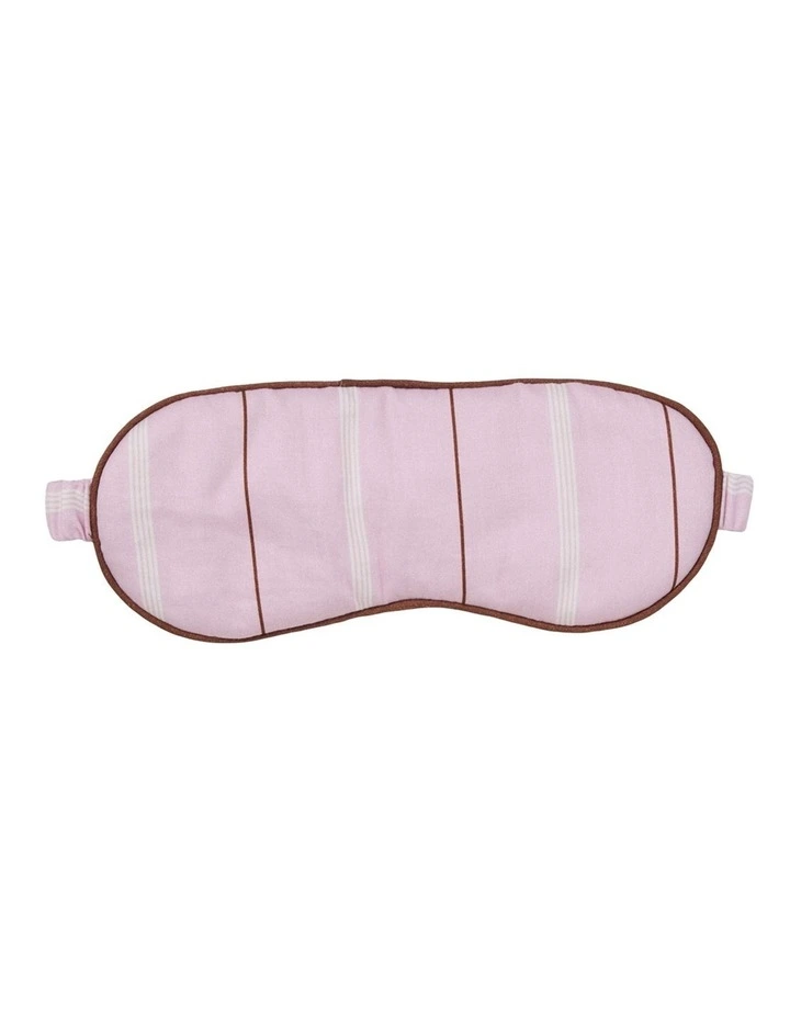 Monday Stripe Cotton Sateen Sleep Mask In Lilac image 1