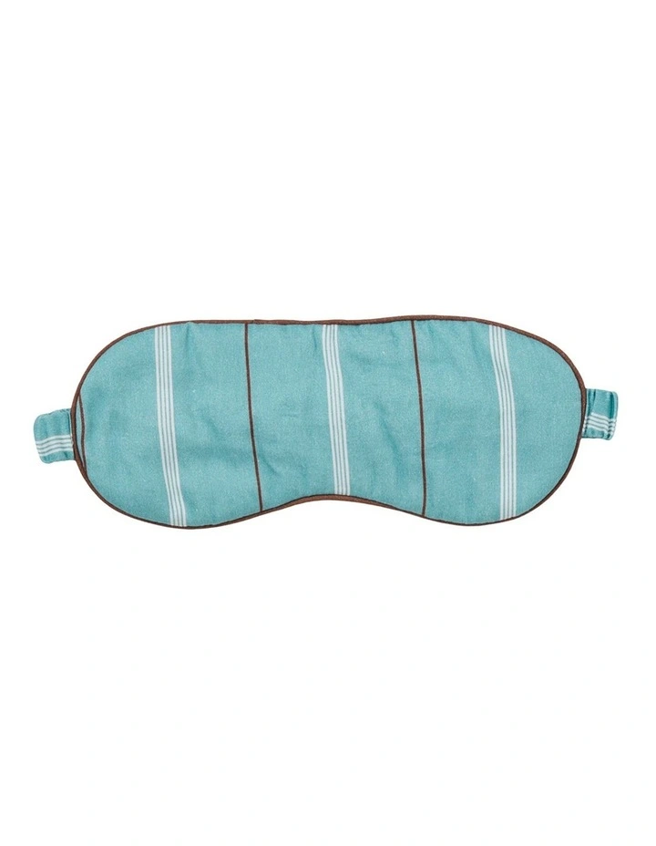 Monday Stripe Cotton Sateen Sleep Mask In Reef image 1