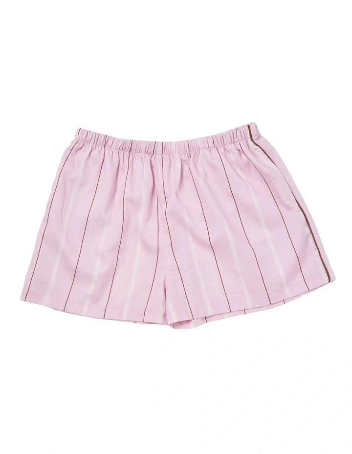 Monday Stripe Cotton Sateen Pyjamas In Lilac image 3