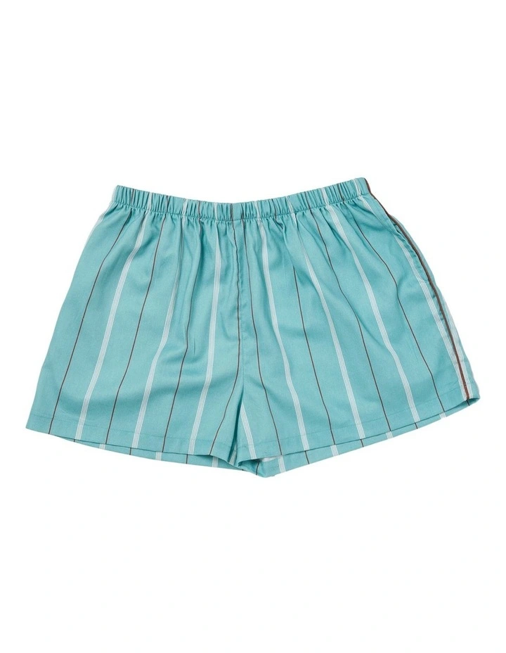 Monday Stripe Cotton Sateen Pyjamas In Reef image 3