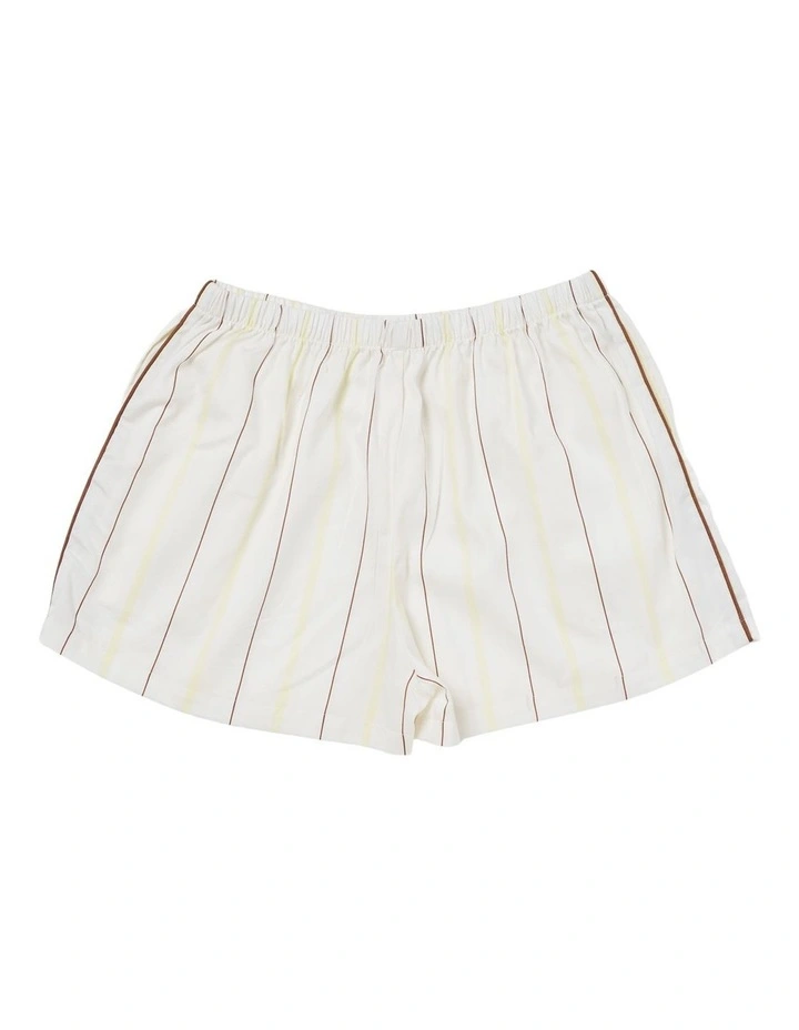 Monday Stripe Cotton Sateen Pyjamas In White image 3