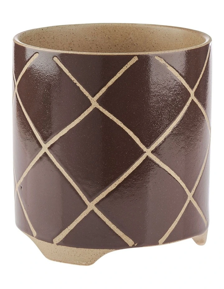Estrada Planter Pot 24cm In Coffee image 1