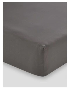 Remo Fitted Sheet in Charcoal
