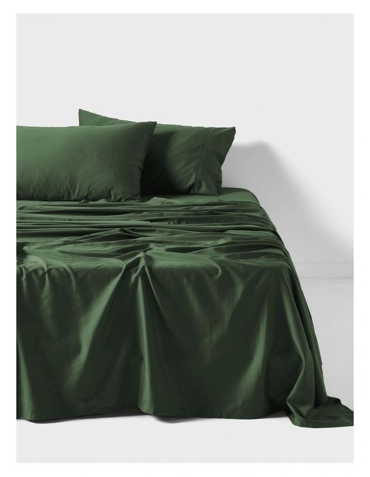 Nara 400TC Bamboo Cotton Sheet Set in Forest image 1