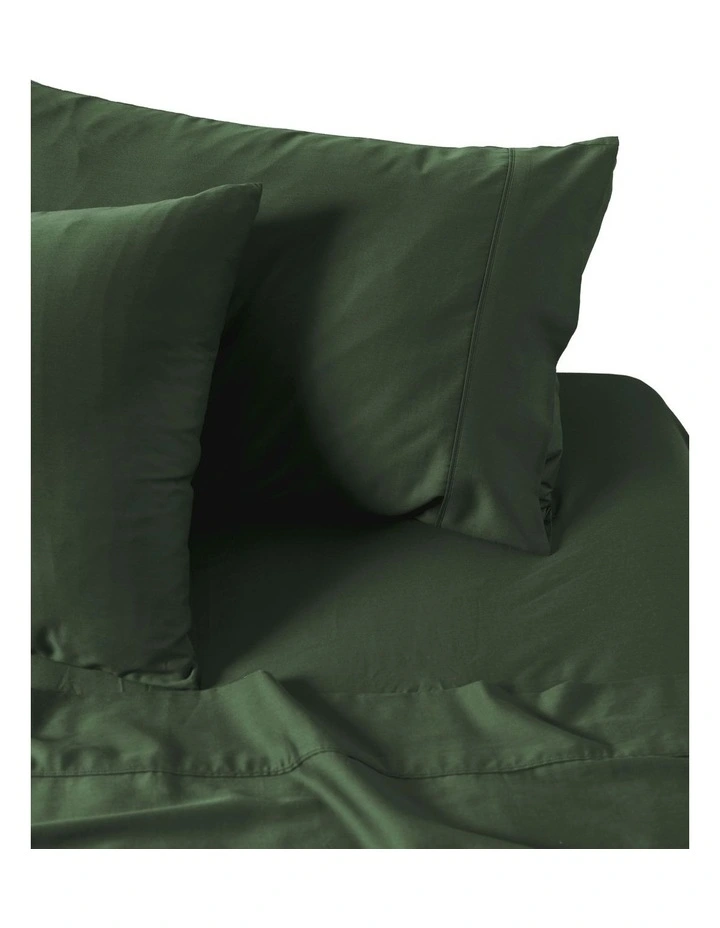 Nara 400TC Bamboo Cotton Sheet Set in Forest image 3
