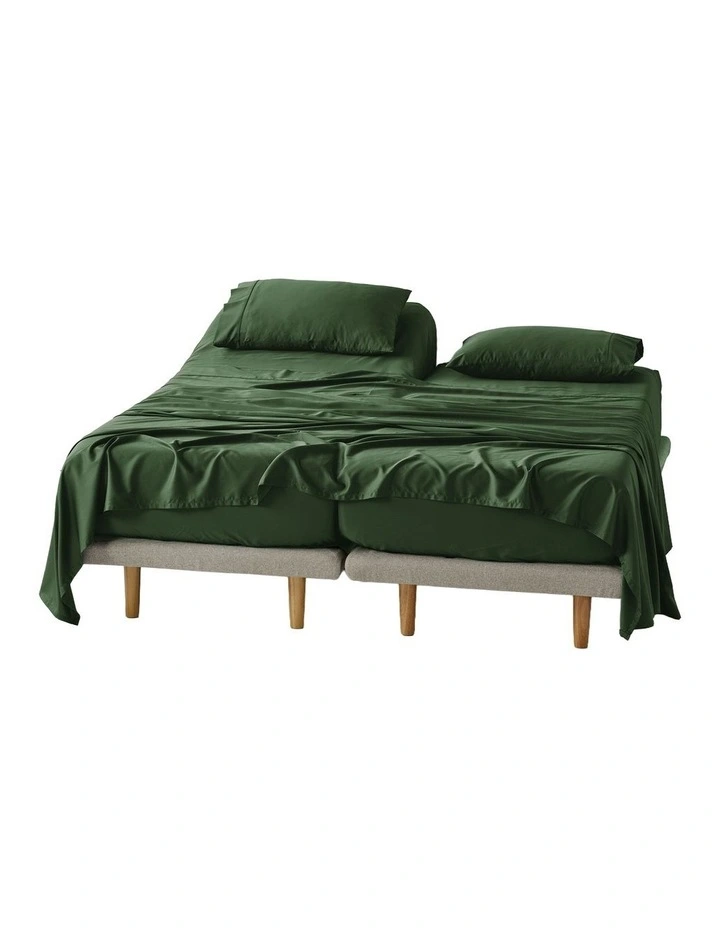Nara 400TC Bamboo Cotton Sheet Set in Forest image 5