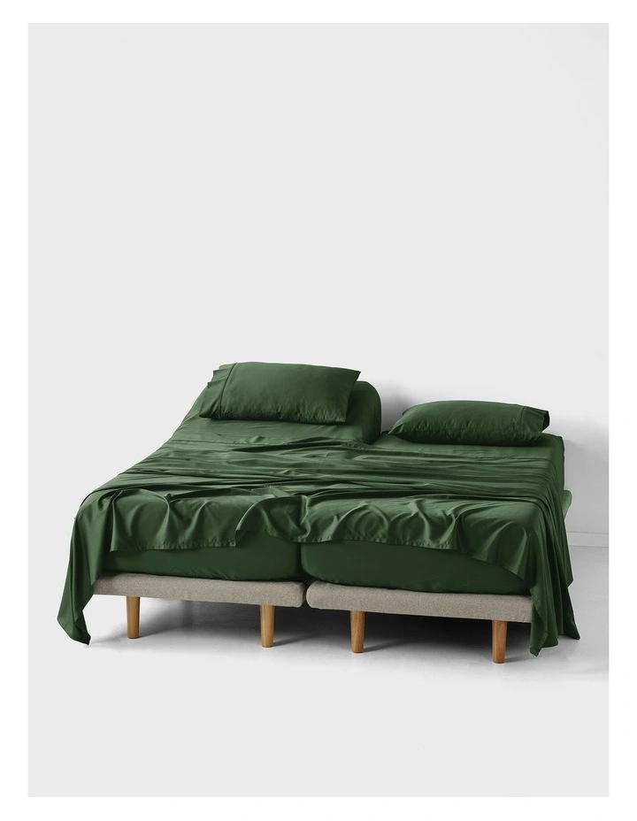 Nara 400TC Bamboo Cotton Sheet Set in Forest image 5