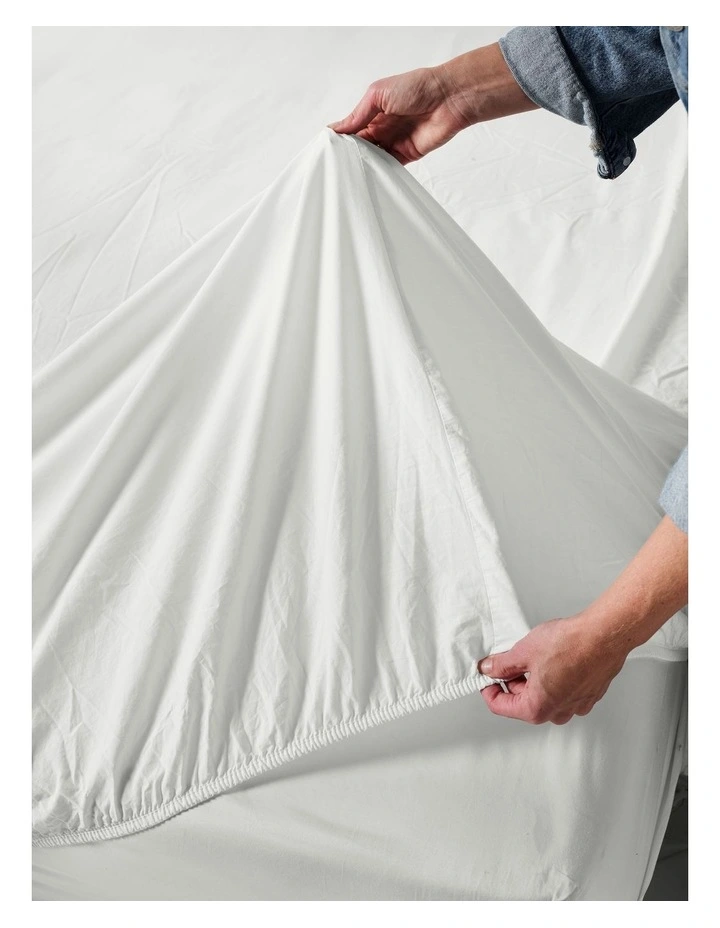 Terra Organic Sheet Set in Snow image 4