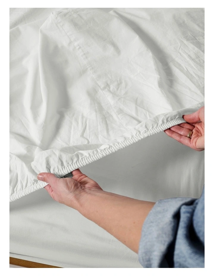 Terra Organic Sheet Set in Snow image 5