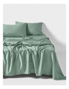 Surf Wash 400TC Cotton Sateen Sheet Set In Seafoam