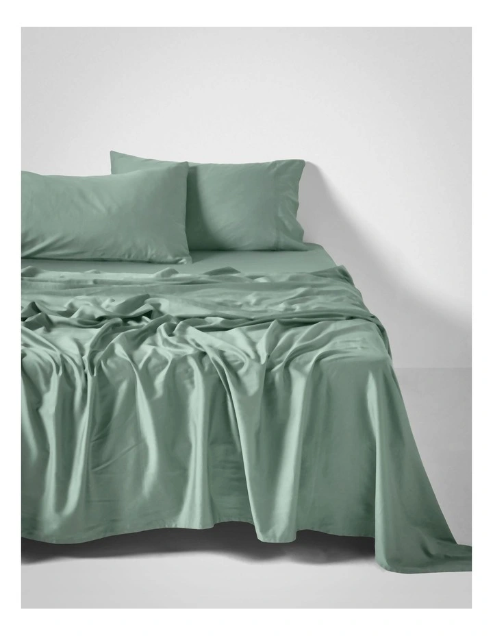 Surf Wash 400TC Cotton Sateen Sheet Set In Seafoam image 1