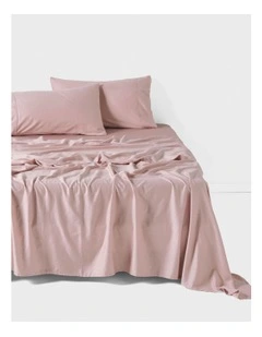 Surf Wash 400TC Cotton Sateen Sheet Set In Dusty Rose
