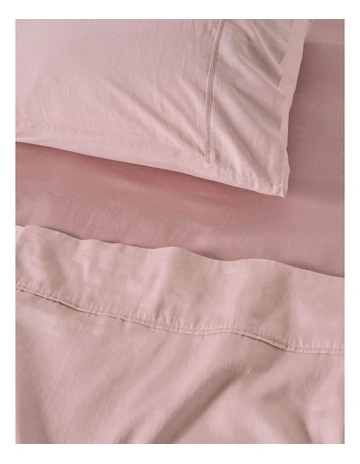 Surf Wash 400TC Cotton Sateen Sheet Set In Dusty Rose