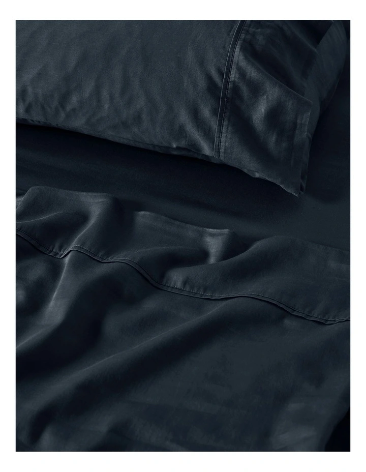 Surf Wash 400TC Cotton Sateen Sheet Set in Midnight image 2