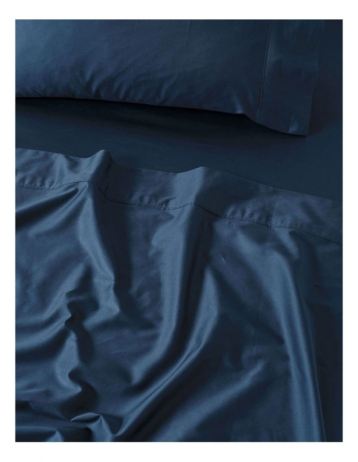 Augusta 500TC Cotton Sateen Sheet Set in Navy image 3