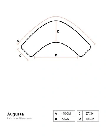 Augusta 500TC Cotton Sateen U Shaped Pillowcase in Navy