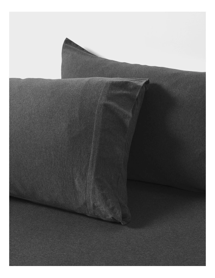 Ryland Cotton Jersey Combo Sheet Set in Charcoal image 2