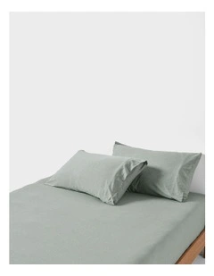Ryland Cotton Jersey Combo Sheet Set in Eucalyptus