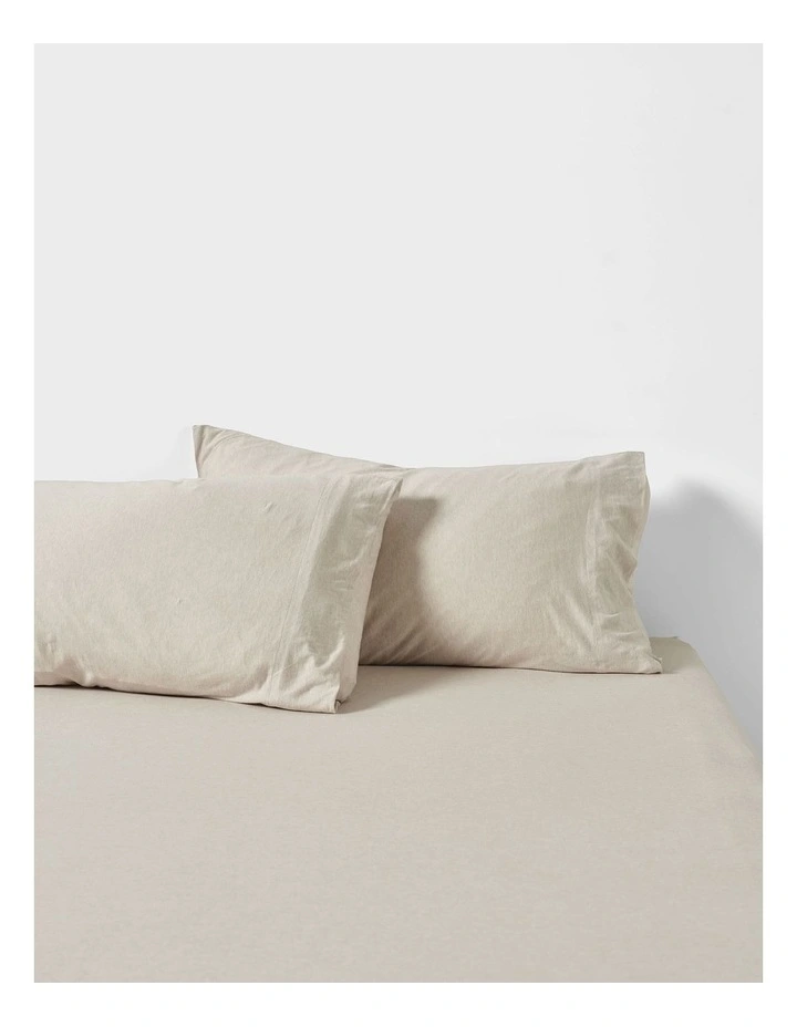 Ryland Cotton Jersey Combo Sheet Set in Pebble image 2