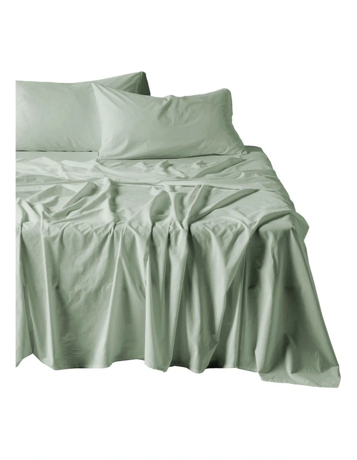 Terra Organic Cotton Sheet Set in Jade image 1