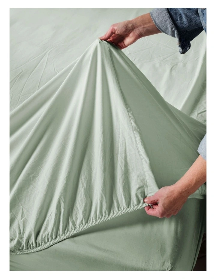 Terra Organic Cotton Sheet Set in Jade image 3