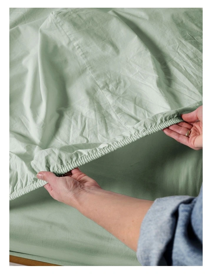 Terra Organic Cotton Sheet Set in Jade image 4