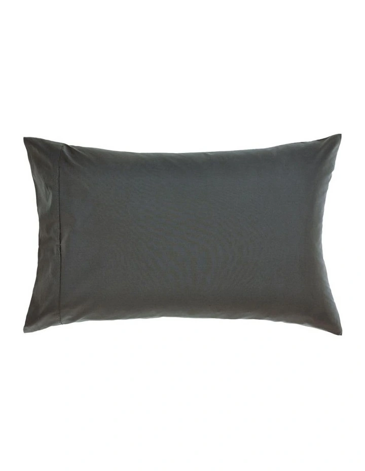 Vienna 300Thread Count Cotton Percale Sheet Sets 50cm in Charcoal image 3