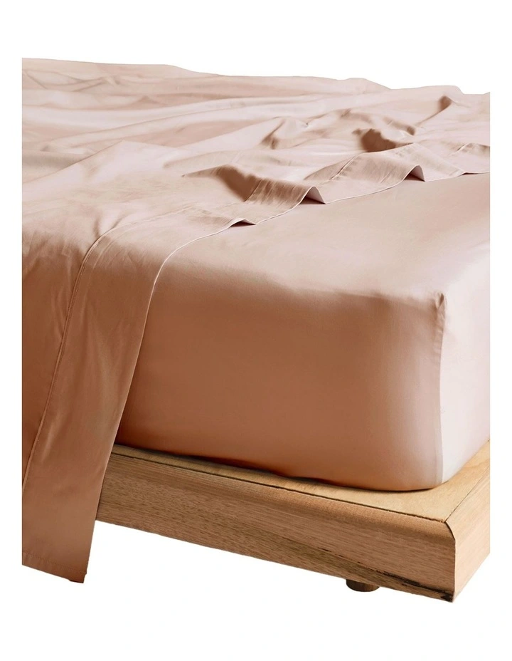 Vienna 300TC Cotton Percale Sheet Sets in Clay image 2