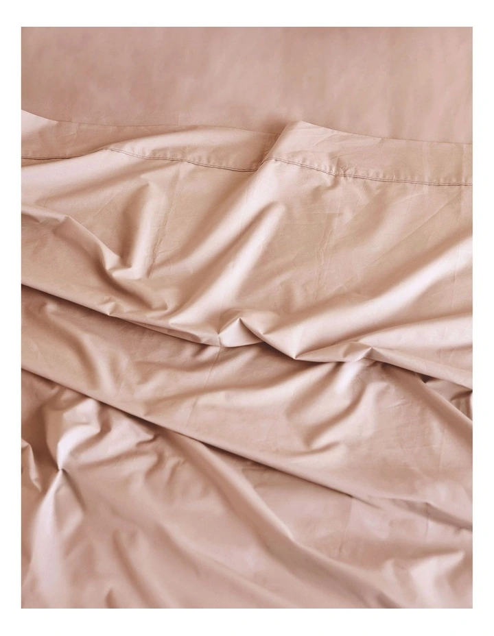 Vienna 300TC Cotton Percale Sheet Sets in Clay image 3